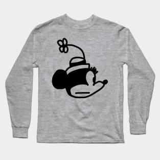 Steamboat Willie Cartoon Girl Mouse Portrait Long Sleeve T-Shirt